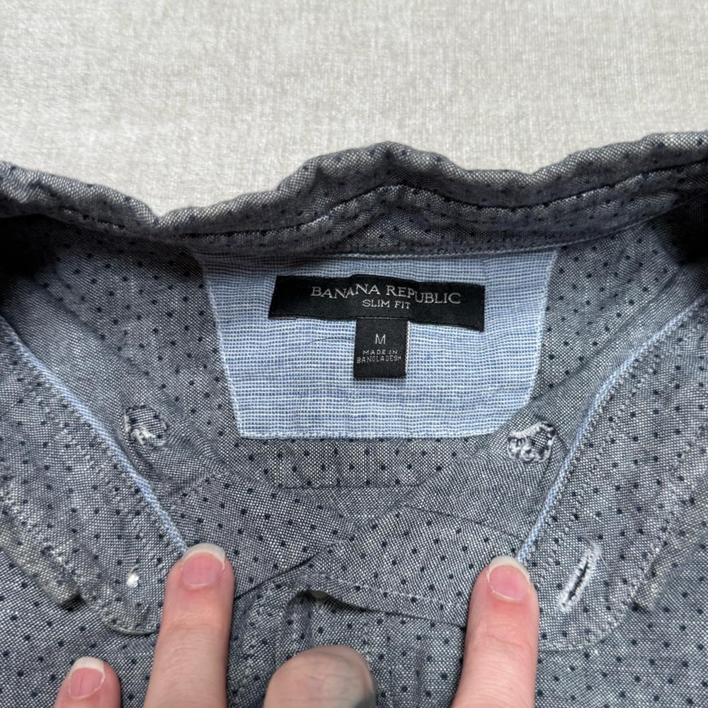 Banana Republic Charcoal Dotted Shirt
